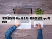 奢侈品鉴定平台哪个好,奢侈品鉴定app有哪些