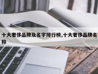 十大奢侈品牌及名字排行榜,十大奢侈品牌名称