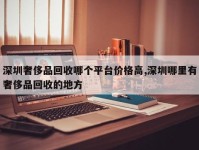 深圳奢侈品回收哪个平台价格高,深圳哪里有奢侈品回收的地方