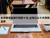全球奢侈品排行榜前十名,全球公认十大顶级品牌