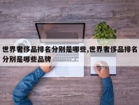 世界奢侈品排名分别是哪些,世界奢侈品排名分别是哪些品牌
