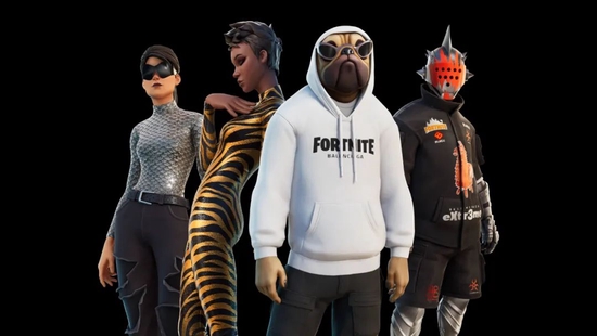 Balenciaga 与网络视频游戏《Fortnite(堡垒之夜)》合作推出的虚拟时装系列
